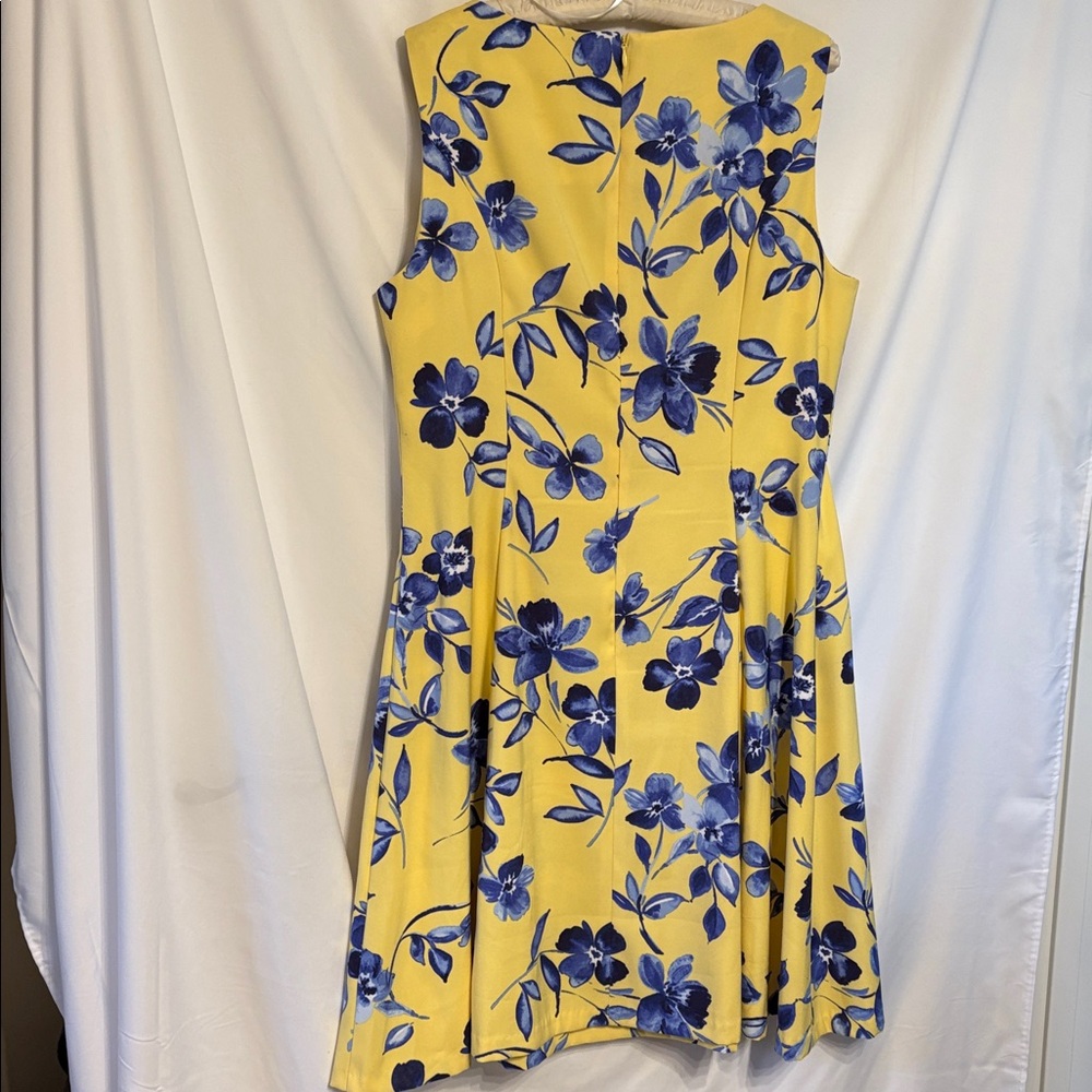 AGB y2K inspired Yellow and Blue Floral Dress Size 12. - Picture 5 of 7